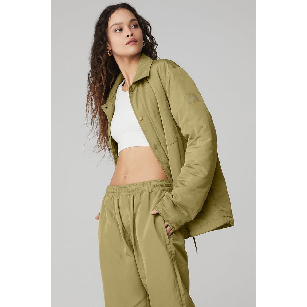 Alo Yogo Legend Jacket In Wasabi Size Small - Picture 2 of 9